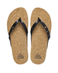 The Reef Womens Cushion Court Twist Flip Flops in Black