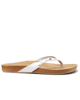 The Reef Womens Cushion Court Twist Flip Flops in White