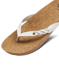 The Reef Womens Cushion Court Twist Flip Flops in White