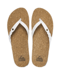 The Reef Womens Cushion Court Twist Flip Flops in White