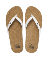 The Reef Womens Cushion Court Twist Flip Flops in White