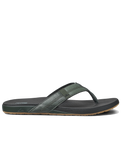 The Reef Mens Cushion Phantom Flip Flops in Geo Olive