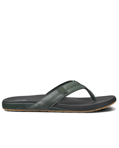 The Reef Mens Cushion Phantom Flip Flops in Geo Olive