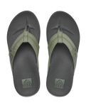 The Reef Mens Cushion Phantom Flip Flops in Geo Olive