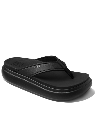 The Reef Womens Cushion Bondi Flip Flops in Black & Black