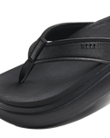 The Reef Womens Cushion Bondi Flip Flops in Black & Black