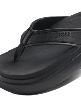 The Reef Womens Cushion Bondi Flip Flops in Black & Black