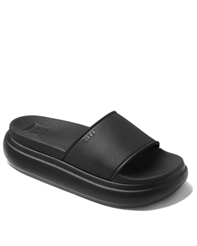 The Reef Womens Cushion Bondi Bay Sliders in Black & Black