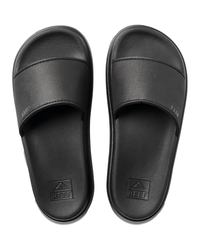 The Reef Womens Cushion Bondi Bay Sliders in Black & Black