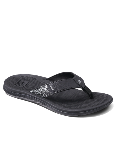 The Reef Womens Santa Ana Flip Flops in Black & White