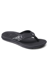 The Reef Womens Santa Ana Flip Flops in Black & White