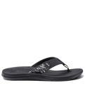 The Reef Womens Santa Ana Flip Flops in Black & White