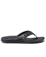 The Reef Womens Santa Ana Flip Flops in Black & White