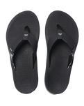 The Reef Womens Santa Ana Flip Flops in Black & White