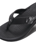 The Reef Womens Santa Ana Flip Flops in Black & White