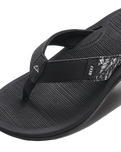 The Reef Womens Santa Ana Flip Flops in Black & White