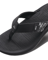 The Reef Womens Santa Ana Flip Flops in Black & White