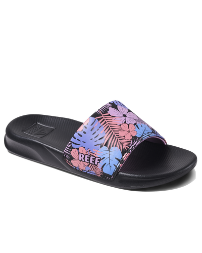 The Reef Girls Girls One Sliders in Purple Fronds