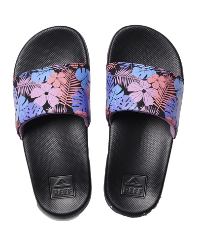 The Reef Girls Girls One Sliders in Purple Fronds