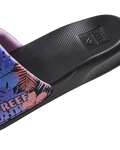 The Reef Girls Girls One Sliders in Purple Fronds