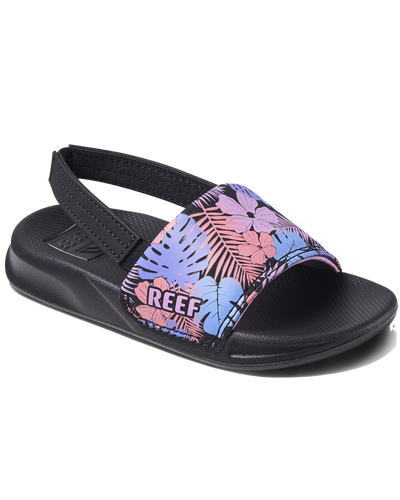 The Reef Girls Girls Little One Sliders in Purple Fronds