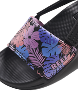 The Reef Girls Girls Little One Sliders in Purple Fronds