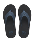 The Reef Mens Fanning Flip Flops in Orion & Black