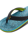 The Reef Boys Boys Ahi Flip Flops in Blue Coral