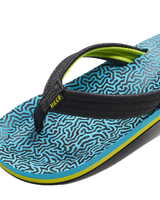 The Reef Boys Boys Ahi Flip Flops in Blue Coral