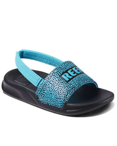 The Reef Boys Boys Little One Sliders in Blue Coral