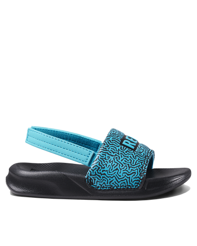 The Reef Boys Boys Little One Sliders in Blue Coral