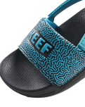 The Reef Boys Boys Little One Sliders in Blue Coral