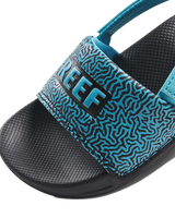 The Reef Boys Boys Little One Sliders in Blue Coral