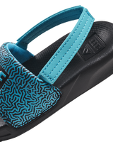 The Reef Boys Boys Little One Sliders in Blue Coral