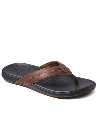 The Reef Mens Cushion Phantom 2.0 Flip Flops in Brown & Black