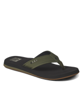 The Reef Mens The Layback Flip Flops in Black & Olive