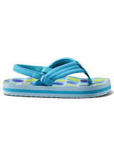 The Reef Boys Boys Little Ahi Flip Flops in Blue Fish