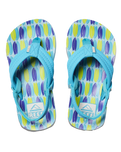 The Reef Boys Boys Little Ahi Flip Flops in Blue Fish