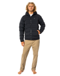 The Rip Curl Mens Anti Series Elite Puffer Jacket in Black