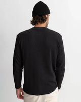 Classic Waffle Knit Jumper in Vintage Black