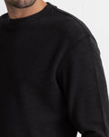 Classic Waffle Knit Jumper in Vintage Black