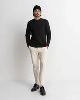 Classic Waffle Knit Jumper in Vintage Black