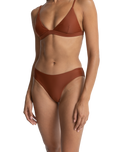 The Rhythm Womens Classic Holiday Bikini Bottoms in Rust