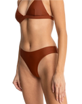 The Rhythm Womens Classic Holiday Bikini Bottoms in Rust