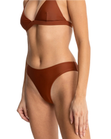 The Rhythm Womens Classic Holiday Bikini Bottoms in Rust