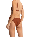 The Rhythm Womens Classic Holiday Bikini Bottoms in Rust