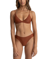 The Rhythm Womens Classic Bralette Top in Rust