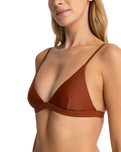 The Rhythm Womens Classic Bralette Top in Rust