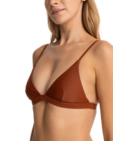 The Rhythm Womens Classic Bralette Top in Rust