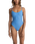 The Rhythm Womens Classic Minimal One Piece Swimsuit in Blue